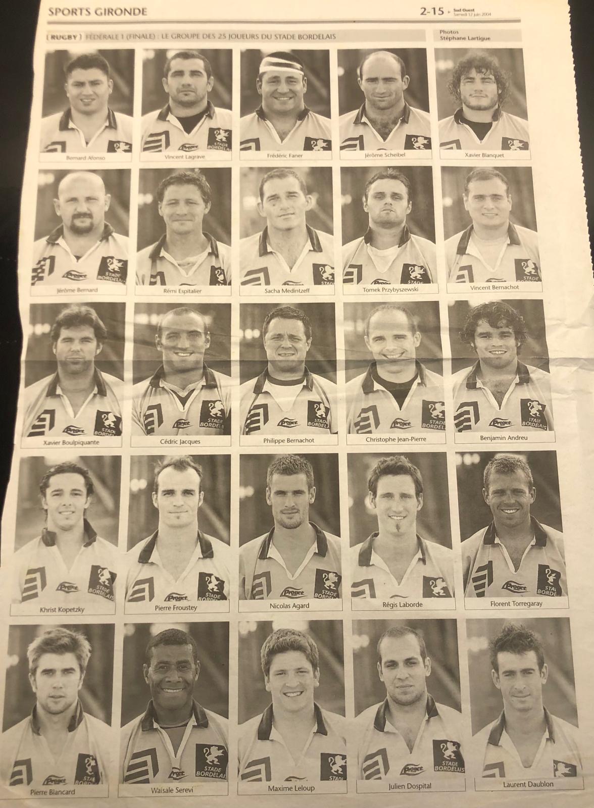 Les héros de la montée en 2004